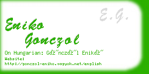 eniko gonczol business card